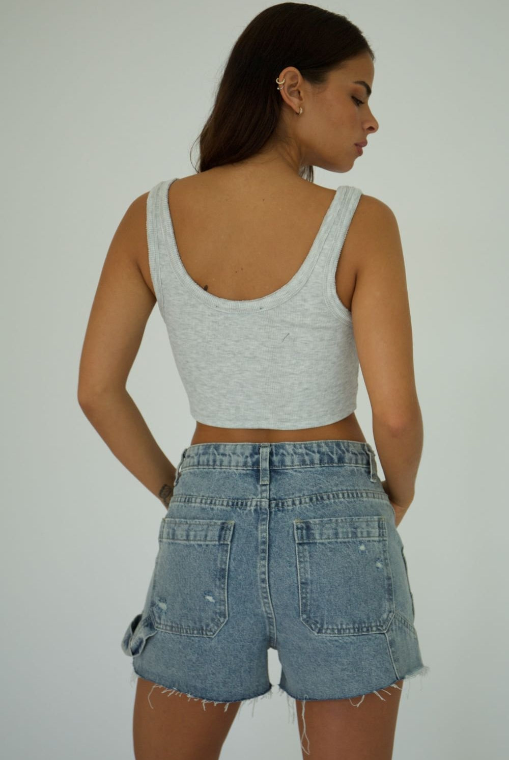 AT LEISURE CROP RIB TANK - Ecozini