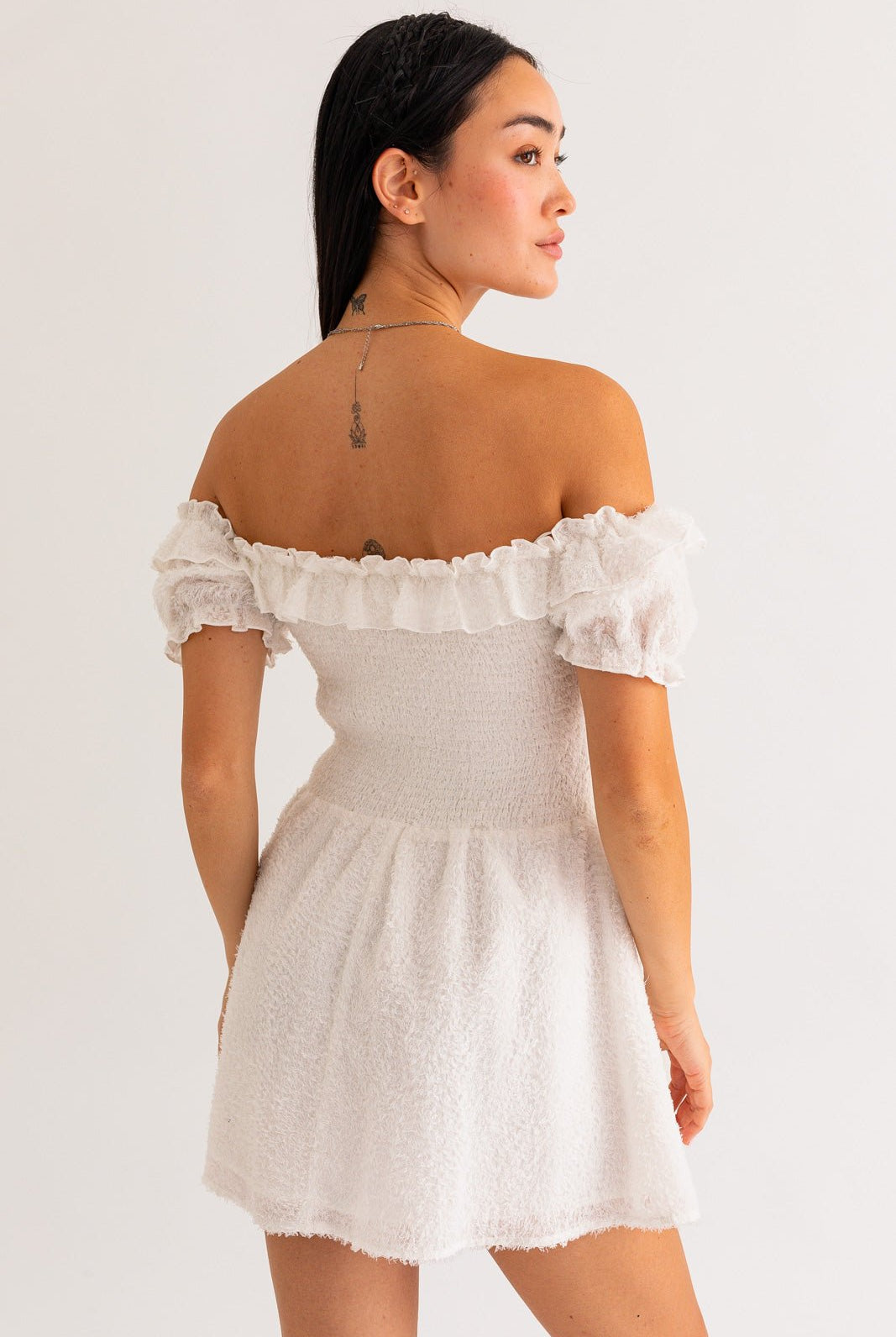 CAROLINA OFF SHOULDER MINI DRESS - Ecozini