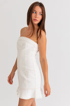 HARMONY STRETCH DENIM MINI DRESS - Ecozini