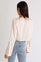 LASSO RHINESTONE SATIN TOP - Ecozini