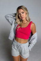 LAYER ME FLEECE CROP ZIP HOODIE - Ecozini