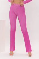 MADDY TWO TONE KNIT FLARE PANT - Ecozini