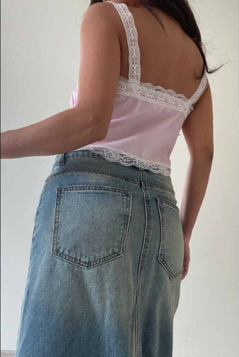 MALI LACE TRIM CAMI TOP - Ecozini