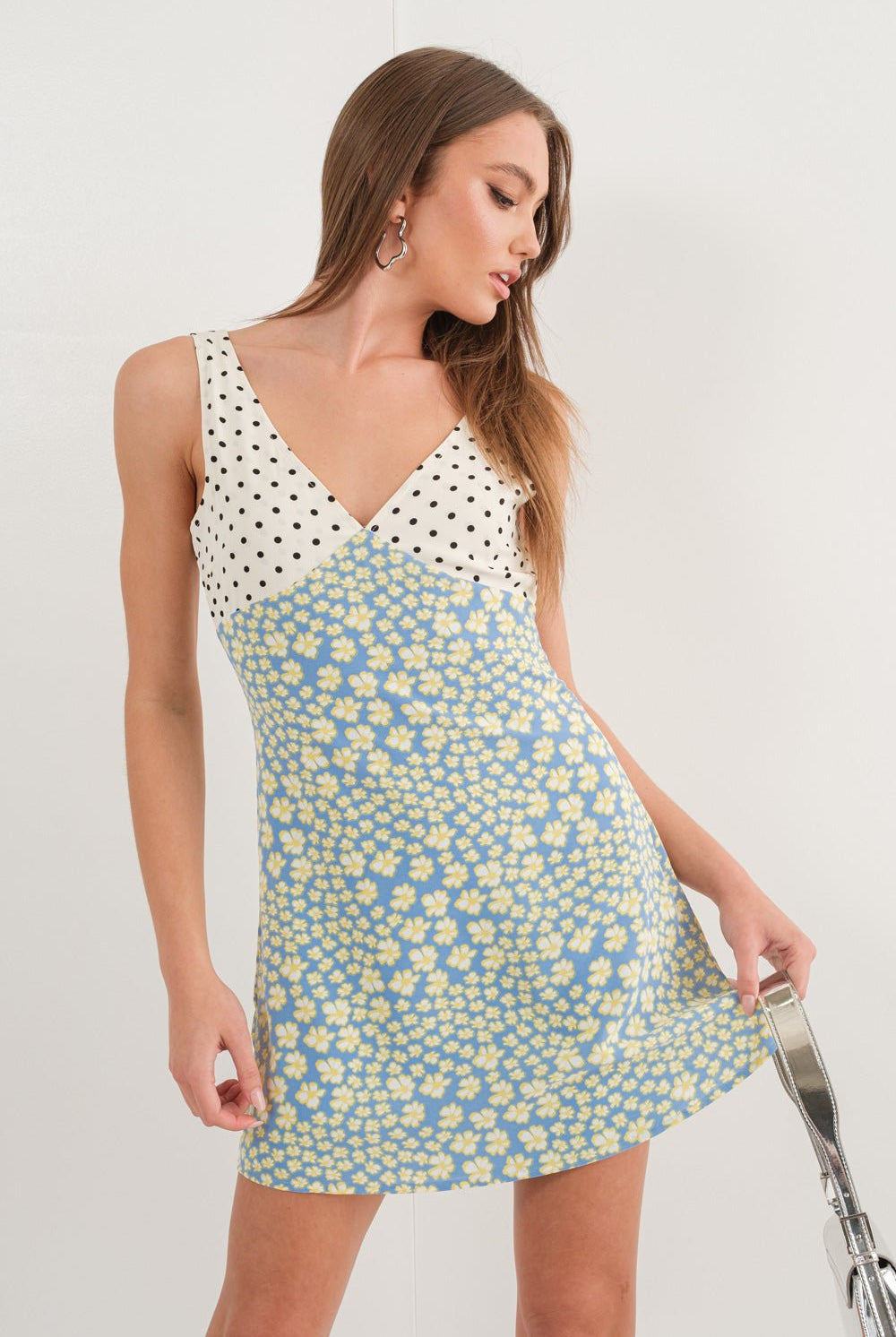 MARISOL MIX PRINT MINI DRESS - Ecozini