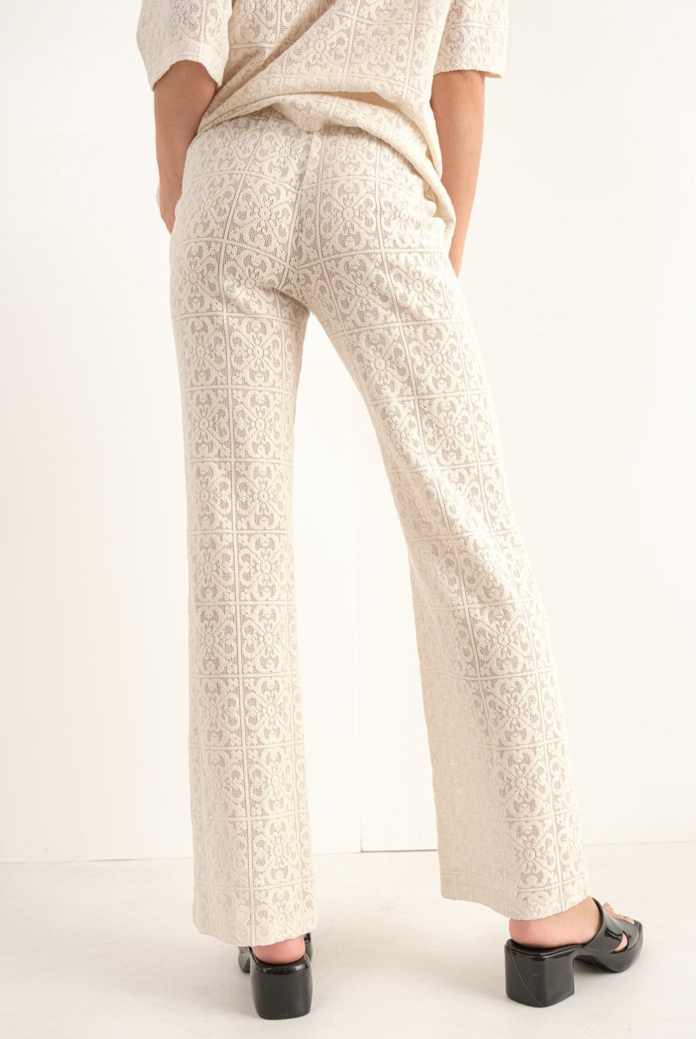 MAYA WIDE LEG LACE PANT - Ecozini