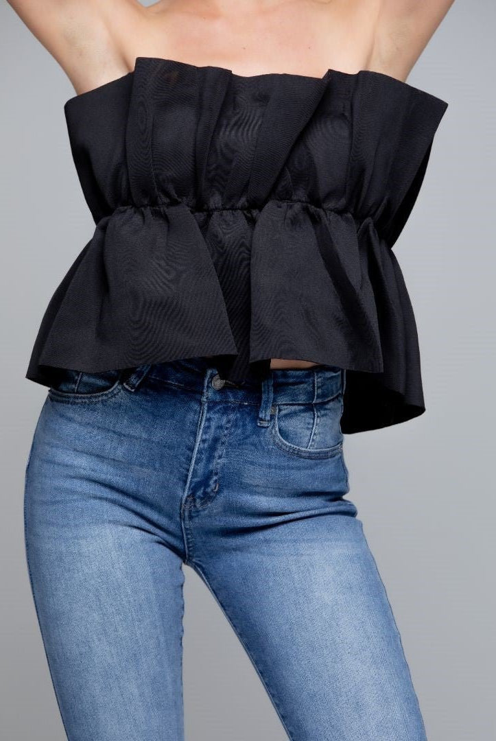 NINA RUFFLE TUBE TOP - Ecozini