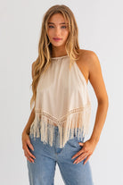 PALMA FRINGE HALTER TOP - Ecozini