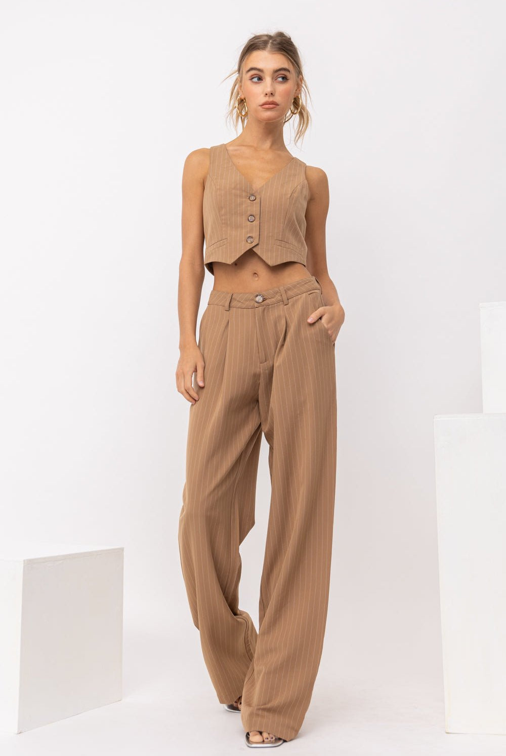 PENNY PINSTRIPE VEST - Ecozini