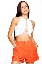 WRENLEY CONTRAST TWO BUTTON SHORT - Ecozini